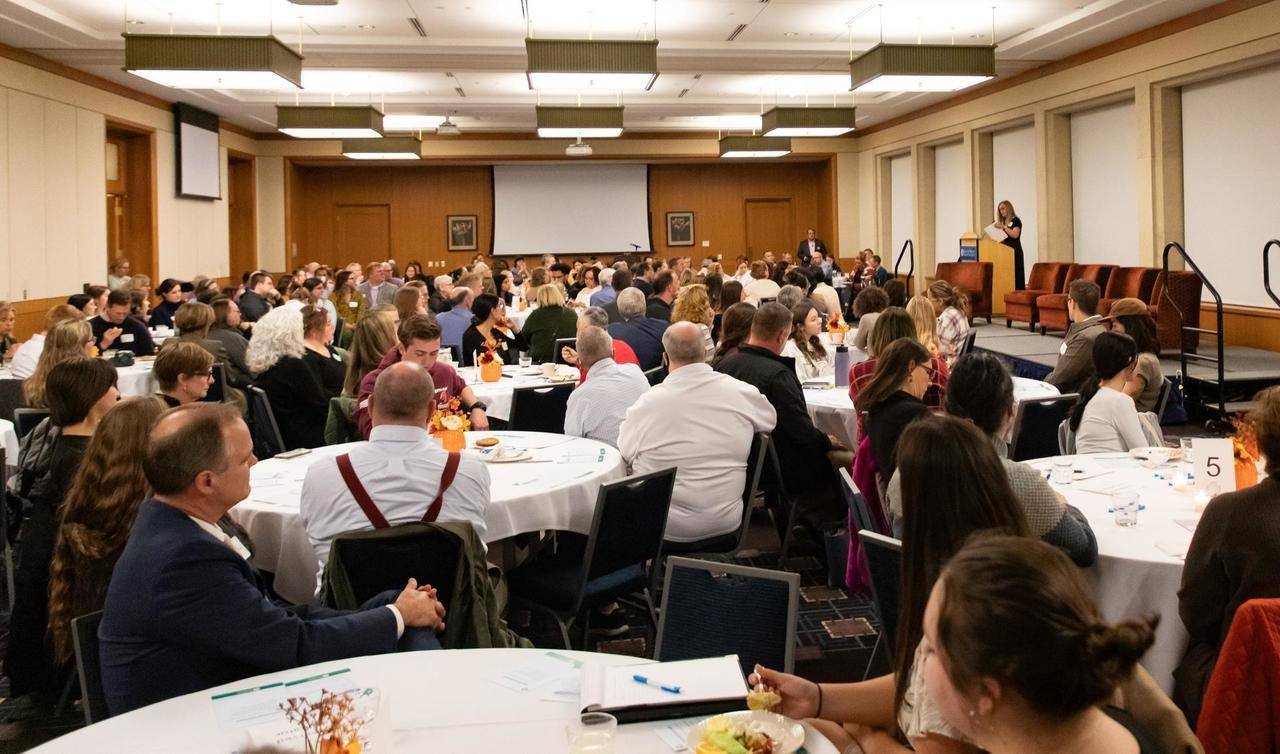 Seidman Forum room full of people for the symposium